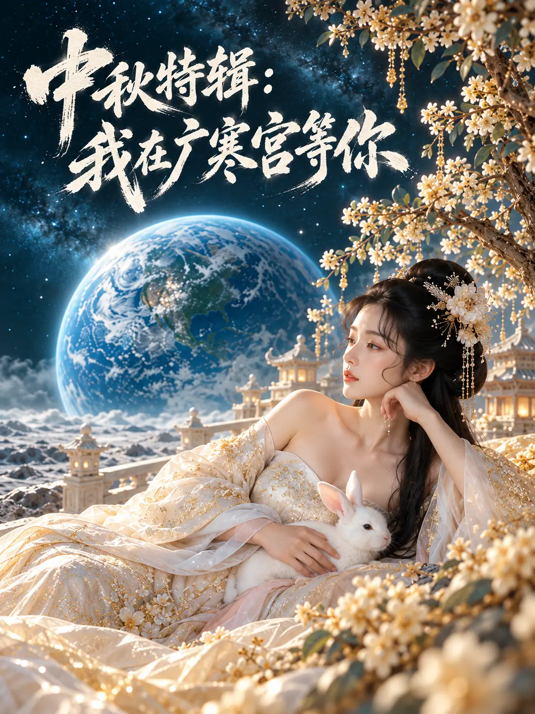 《我在广寒宫等你》 玄幻 奇幻 恋爱 高清海报